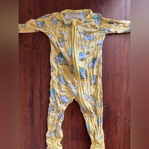 Little Sleepies Yellow Elephant Kids Footie
